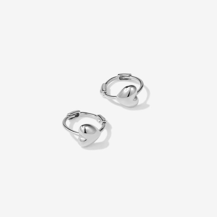 Justin micro heart huggie earrings