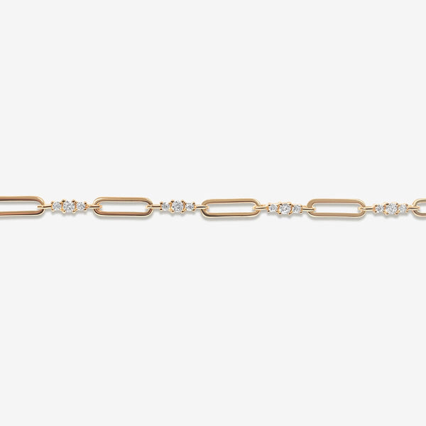 Kahl single link paperclip chain necklace