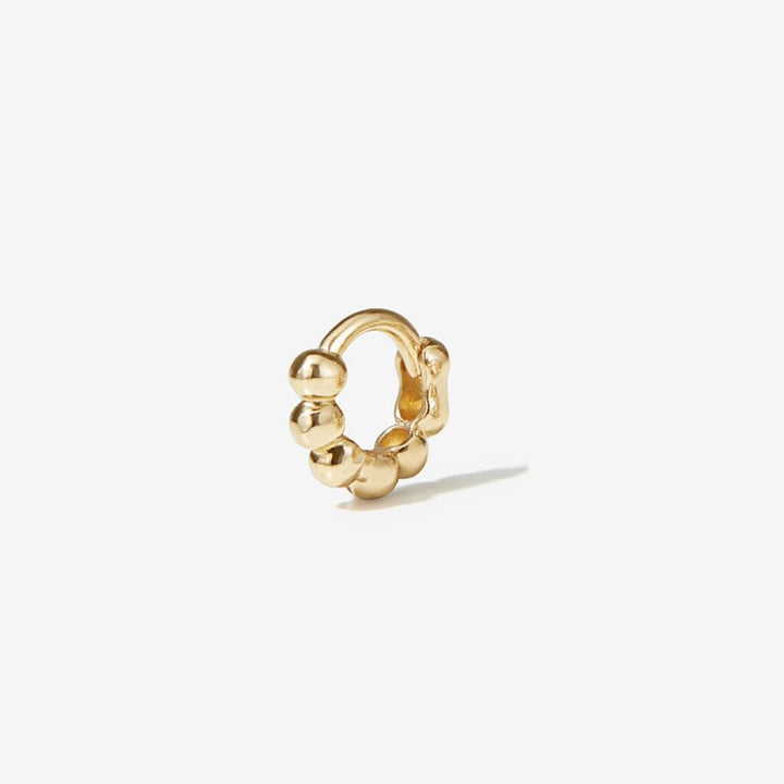 Lucky beaded hoop piercing
