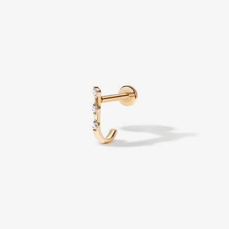 Gold Lane Diamond J Piercing | Fine Piercings | Adornmonde