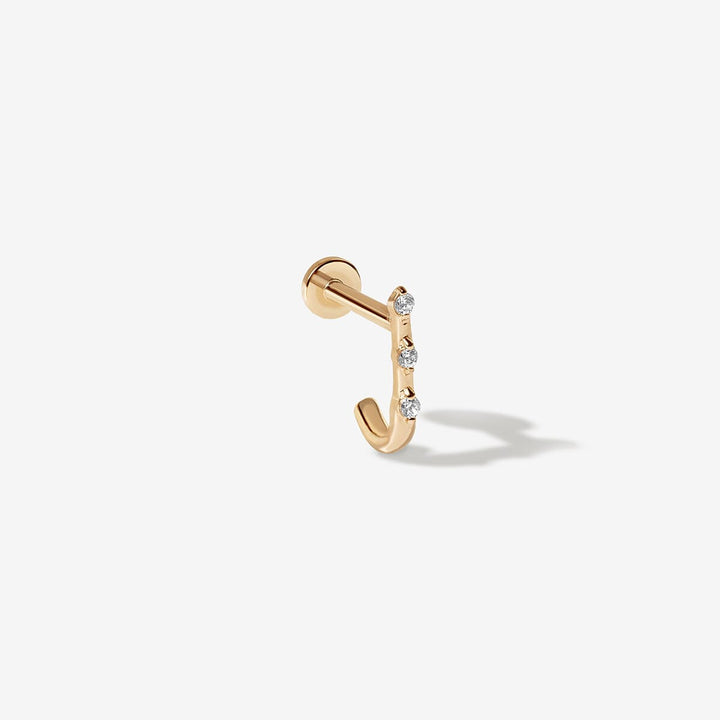Lane diamond J piercing