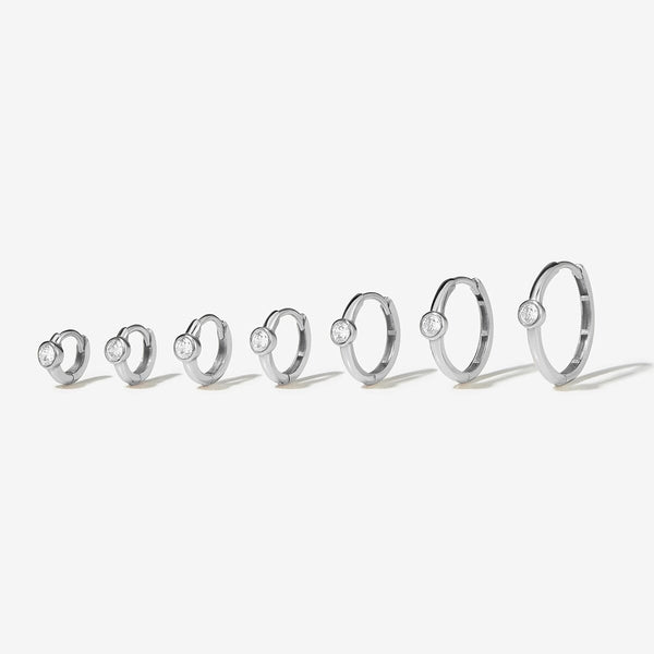 Lotto diamond hoop piercing