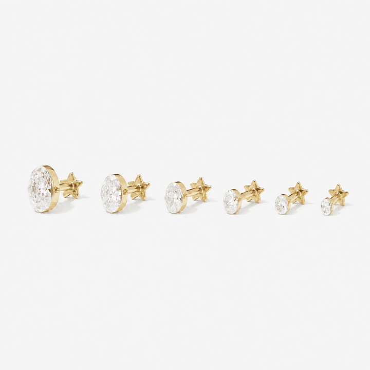Luke oval Lab Air™ diamond piercing