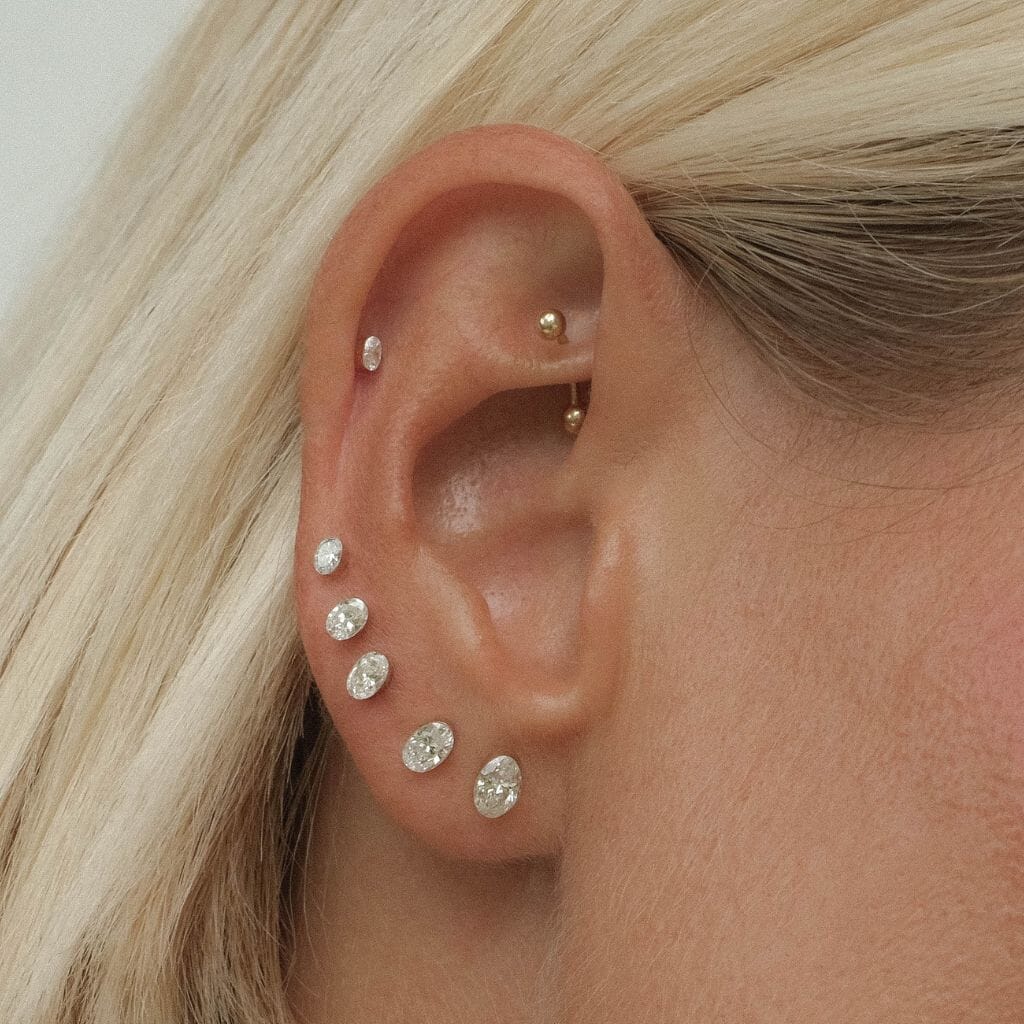 Luke oval Lab Air™ diamond piercing