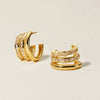 Messi triple hoop earrings