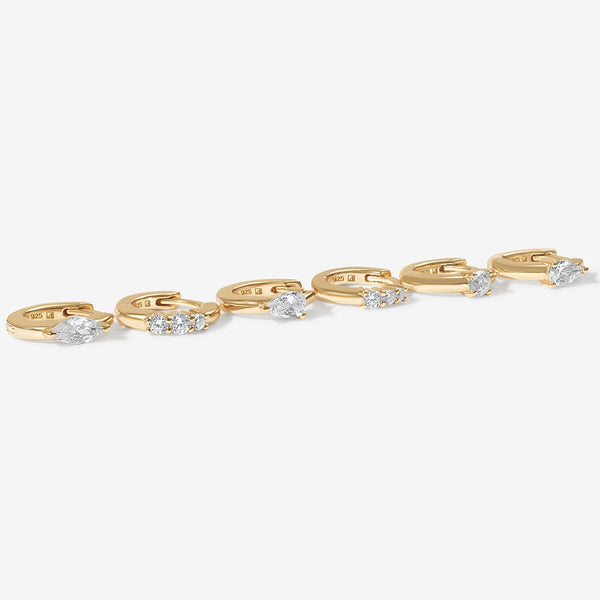 Naked Burton 6-piece earring set