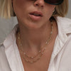 Kahl single link paperclip chain necklace