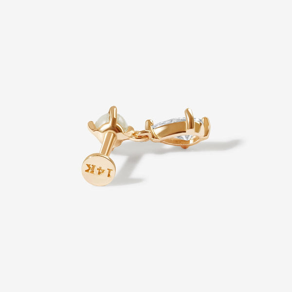 Gold Neill Pearl Piercing | Fine Piercings | Adornmonde