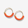 Saz neon peach mini hoops