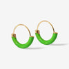 Saz neon green mini hoops