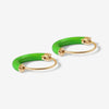 Saz neon green mini hoops