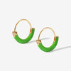 Saz neon green mini hoops