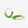 Saz neon green mini hoops