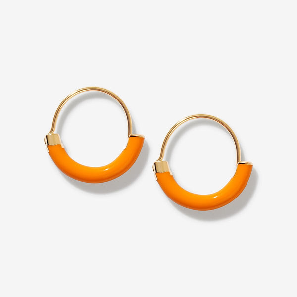 Saz neon orange mini hoops