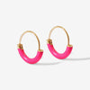 Saz neon pink mini hoops