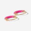 Saz neon pink mini hoops