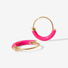 Saz neon pink mini hoops