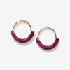 Saz neon purple mini hoops