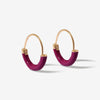 Saz neon purple mini hoops