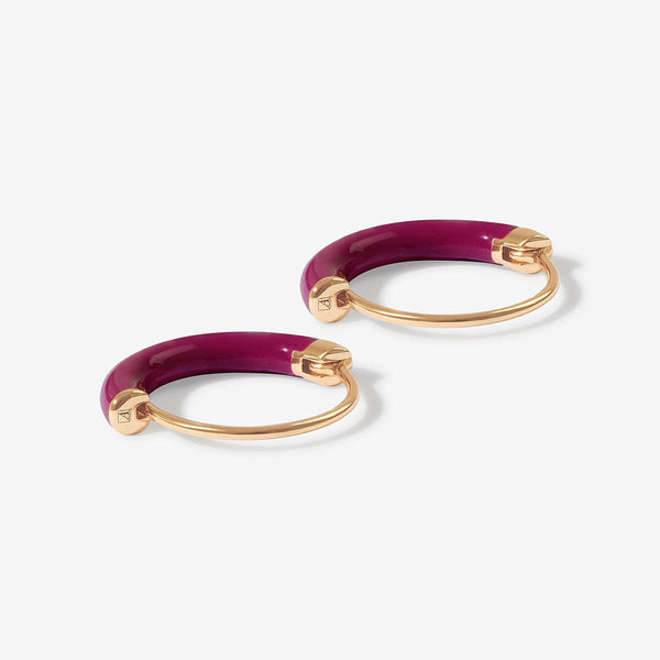 Saz neon purple mini hoops