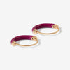 Saz neon purple mini hoops