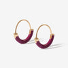 Saz neon purple mini hoops