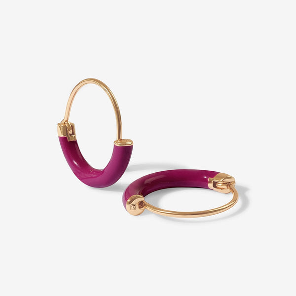 Saz neon purple mini hoops