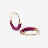 Saz neon purple mini hoops