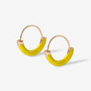 Saz neon yellow mini hoops