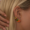 Saz neon green mini hoops