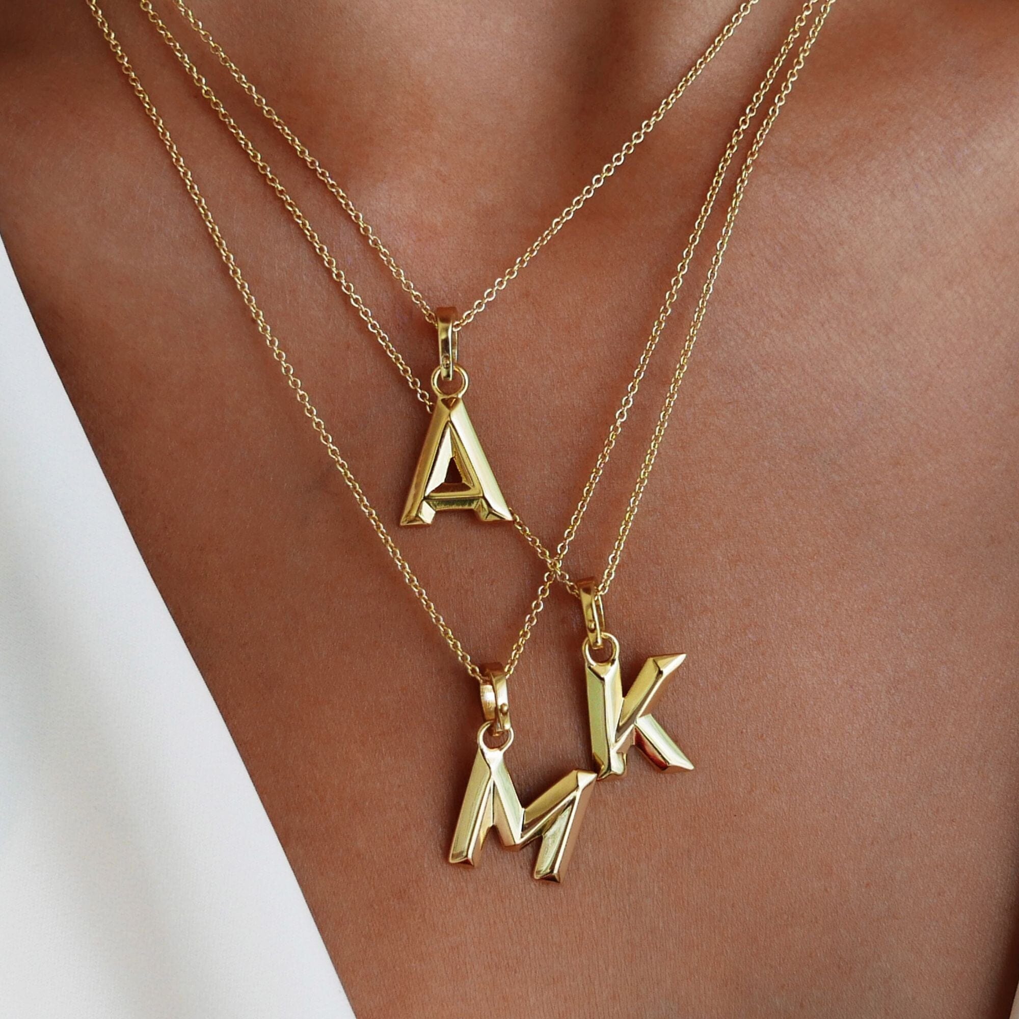 Gold Plated Alphabet Letter A charms