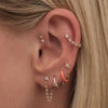 Avayaan crystal chain hoop earring