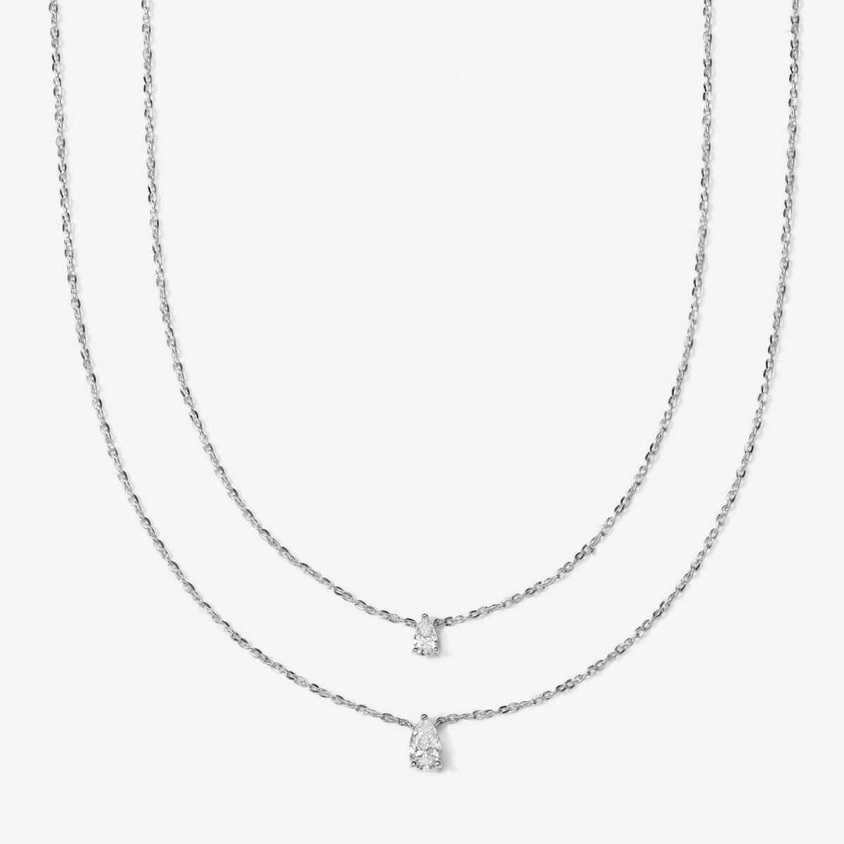 Owen pear diamond necklace