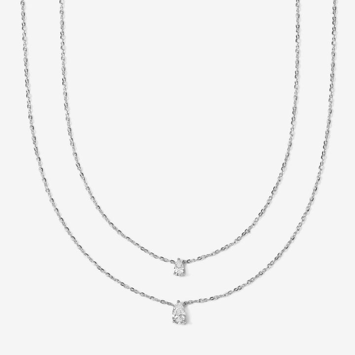 Owen pear diamond necklace