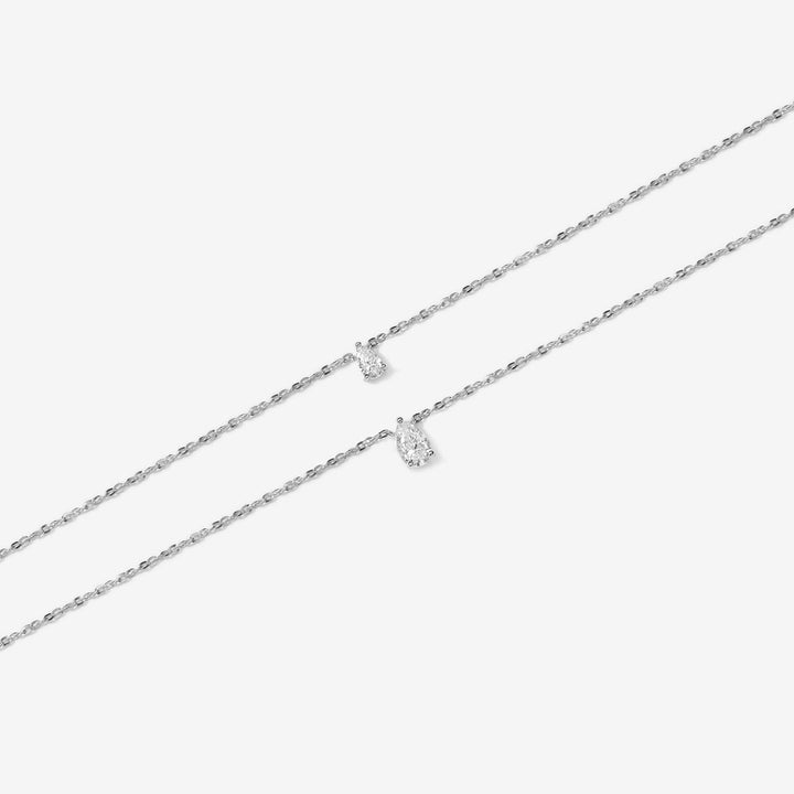 Owen pear diamond necklace