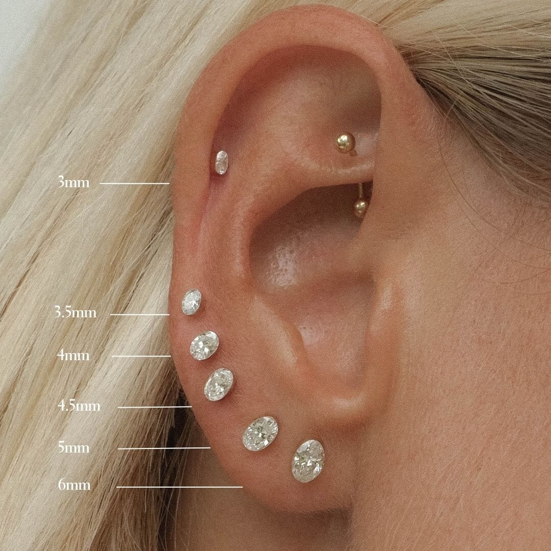 Luke oval Lab Air™ diamond piercing