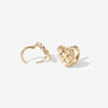 Ralph heart quilted huggie earrings