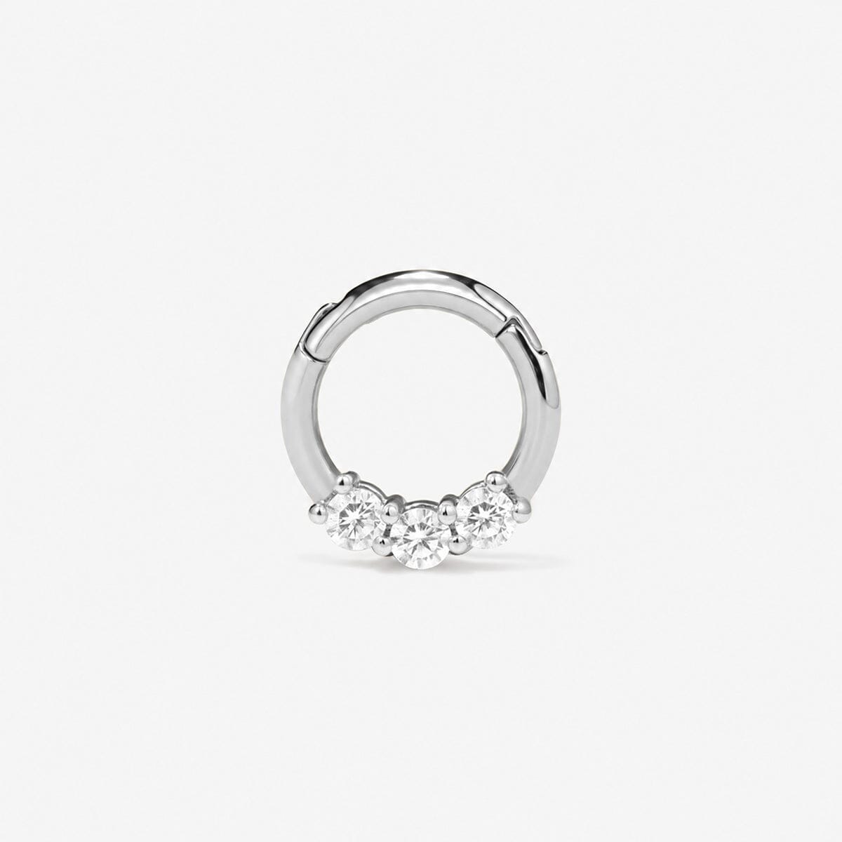 Rhys triple diamond clicker hoop