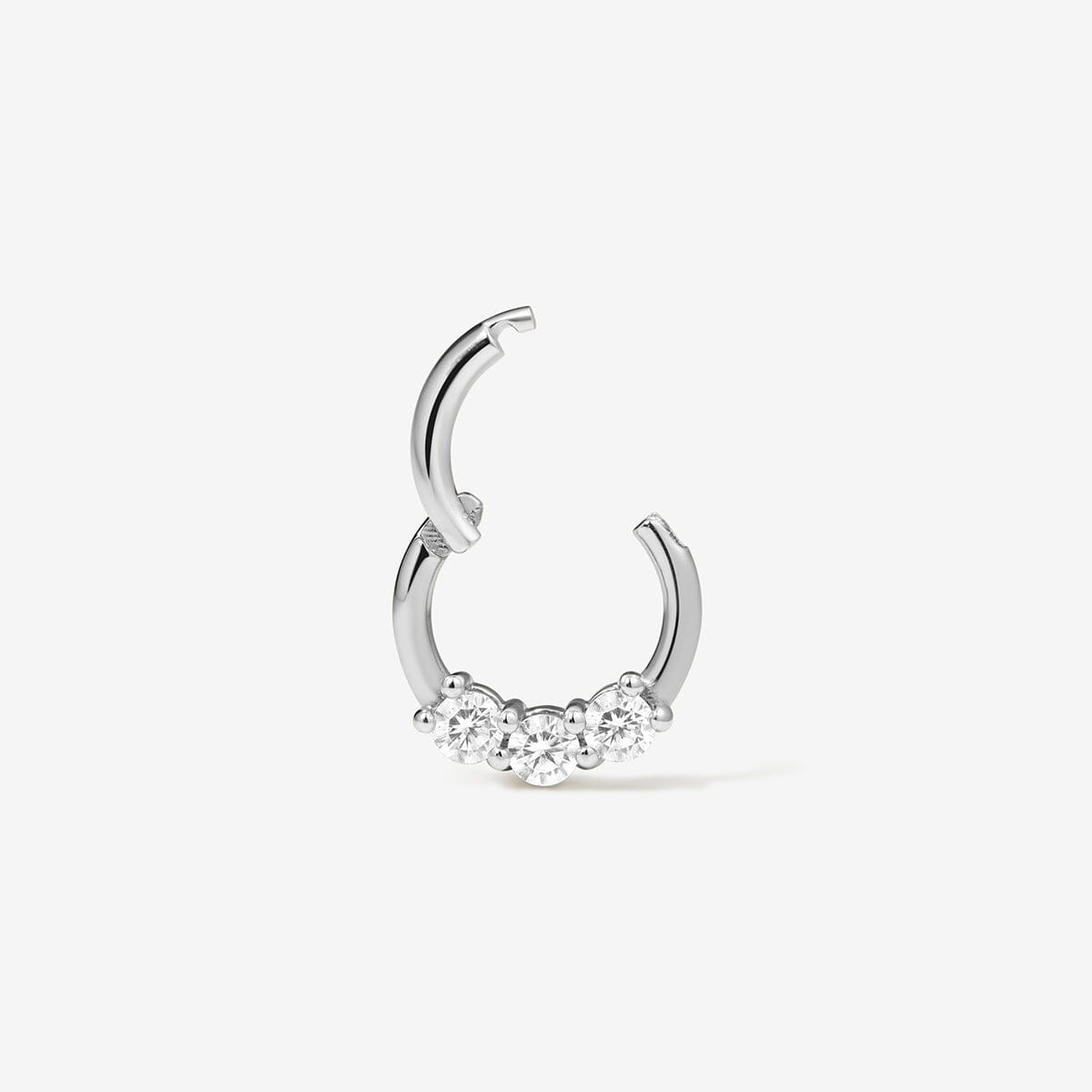 Rhys triple diamond clicker hoop