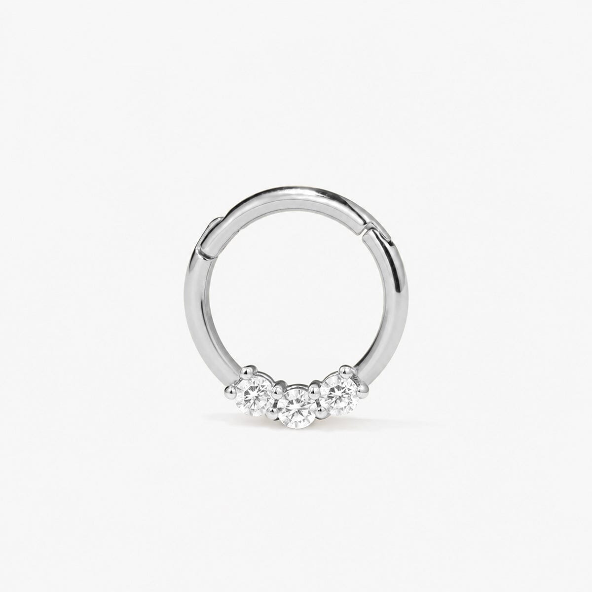Rhys triple diamond clicker hoop