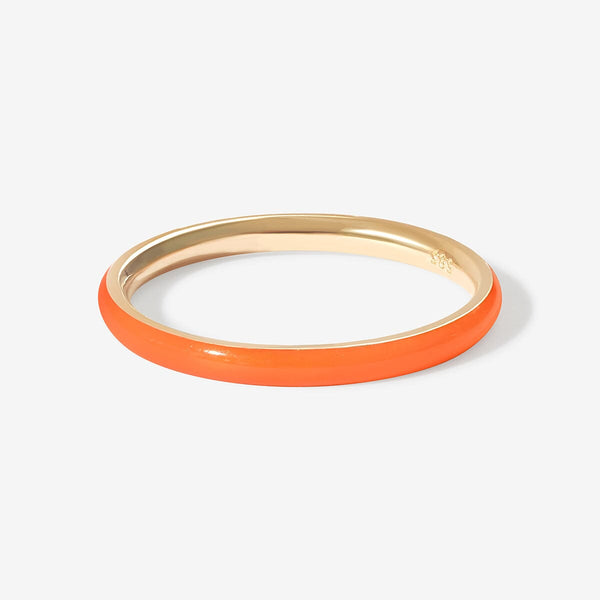 Ride neon orange enamel ring
