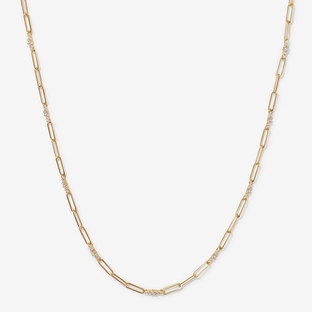 Sven triple link paperclip chain necklace