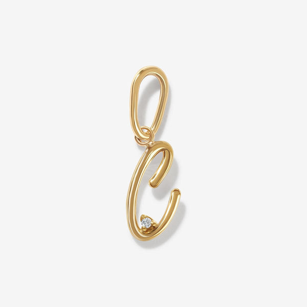 Dezi diamond alphabet charm