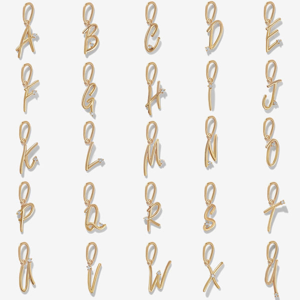 Dezi diamond alphabet charm