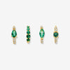 Aspen emerald huggie set