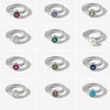 Lono birthstone huggie