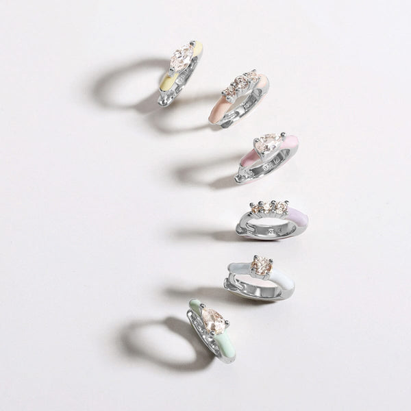 Burton enamel sherbet 6-piece earring set