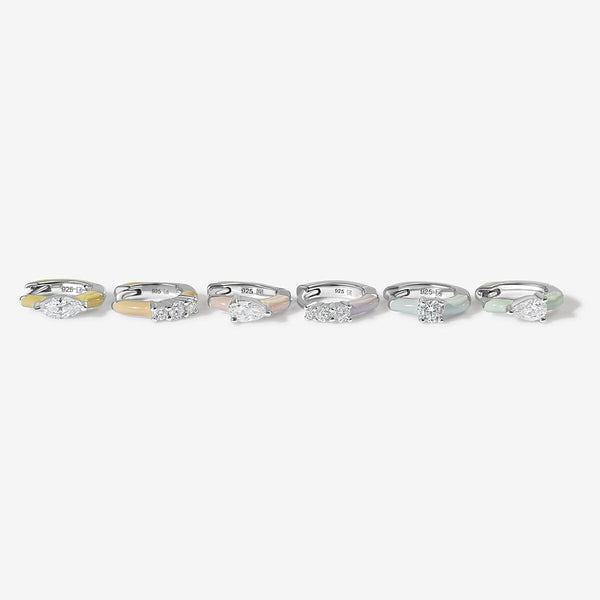 Burton enamel sherbet 6-piece earring set