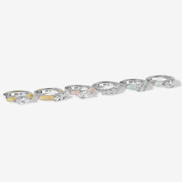 Burton enamel sherbet 6-piece earring set