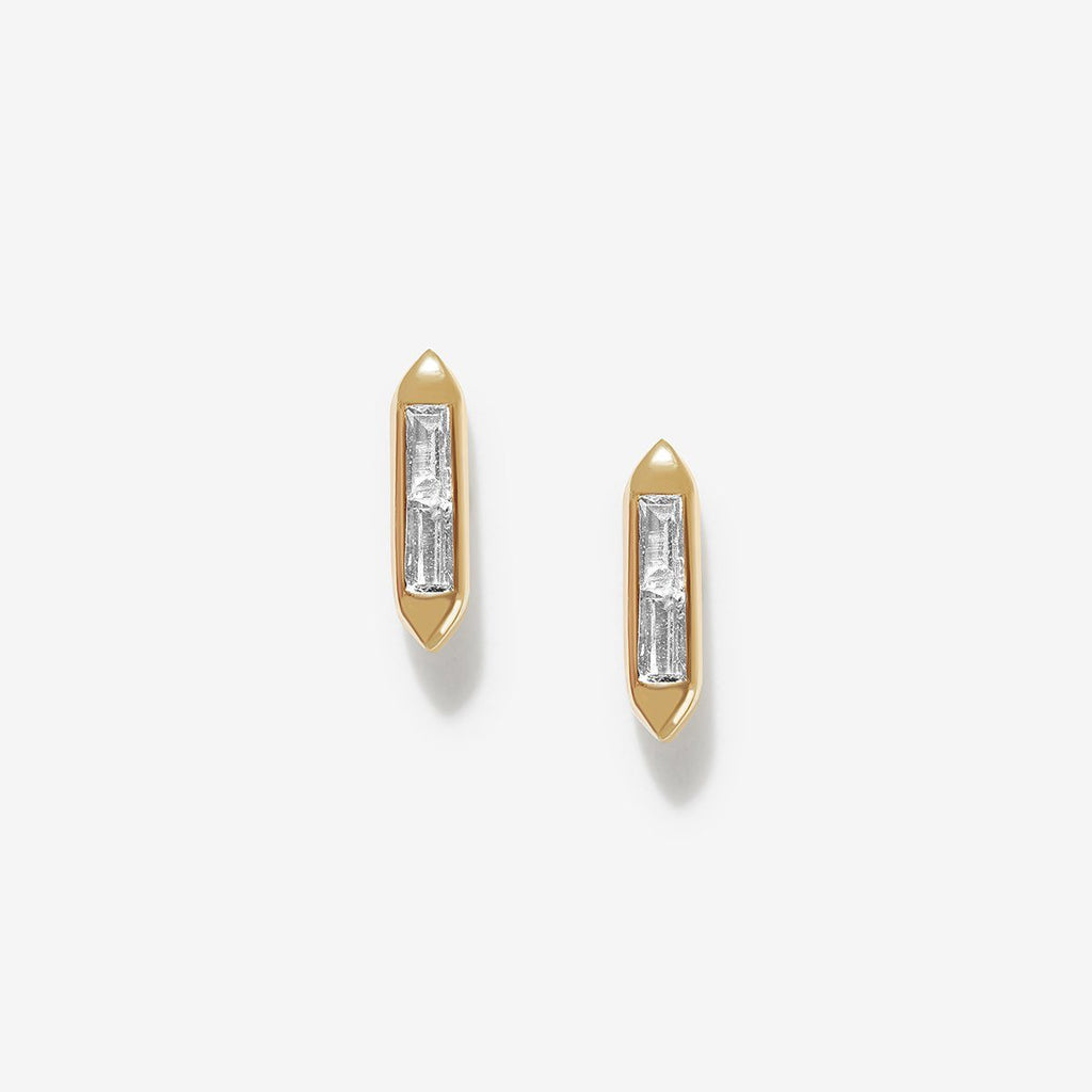 Dale baguette stud earrings